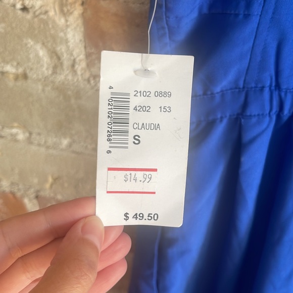 Blue solid dress - Picture 4 of 5